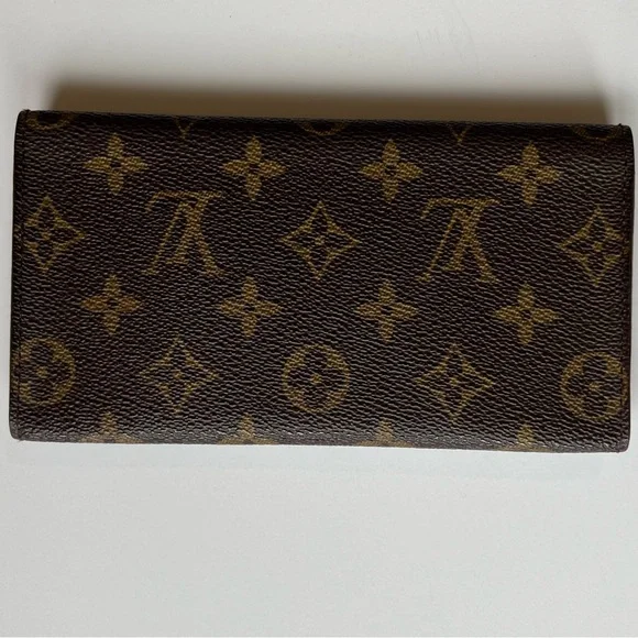 Authentic Louis Vuitton Canvas Monogram Long Large Bifold Passport Card Wallet